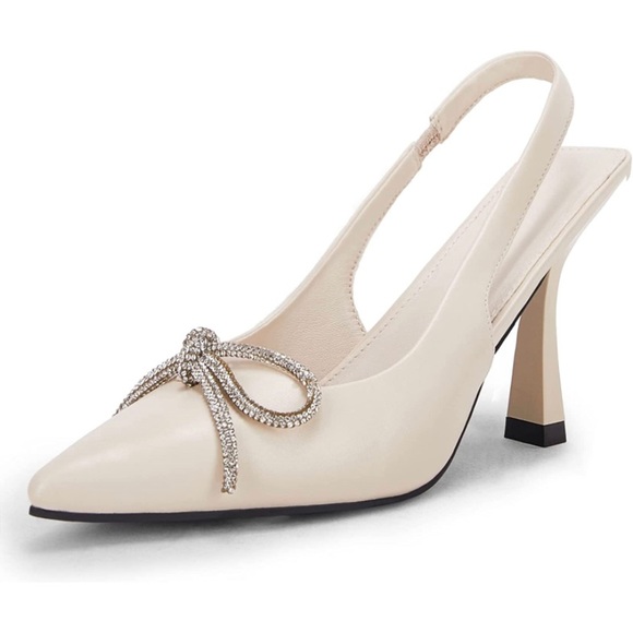 relista Shoes - New Rilista Women's Slingback Heels Closed Toe Pumps